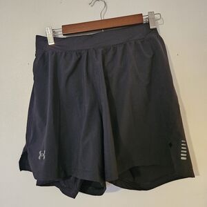 UNDER ARMOUR Lined Mens Running Shorts Black Activewear Gym Athletic